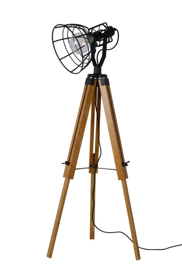 Lucide JOSHUA - Vloerlamp - 1xE27 - Zwart - uit